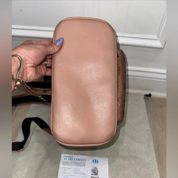 MCM Viestos Small Limited Edition Metallic Rose Studded Backpack $1080 - Picture 7 of 14